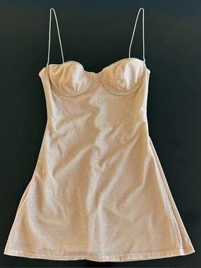 Mirror Palais XS Fairy Mini Dress in Diamond Sand